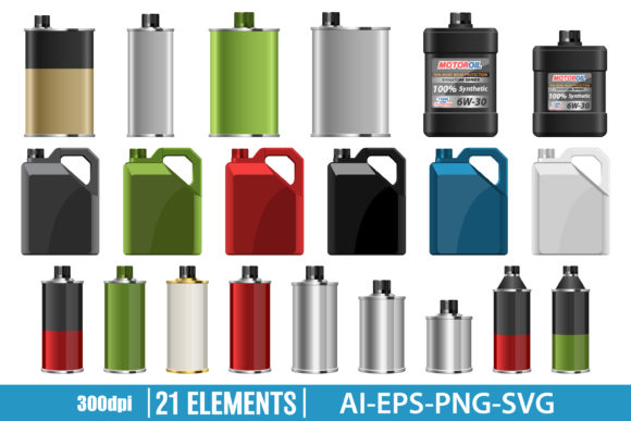 Download Motor Oil Bottle Clipart Set - Motor Collection