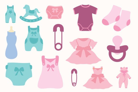 Download Clothes and Skincare for Kids Vector Set - Skincare Collection