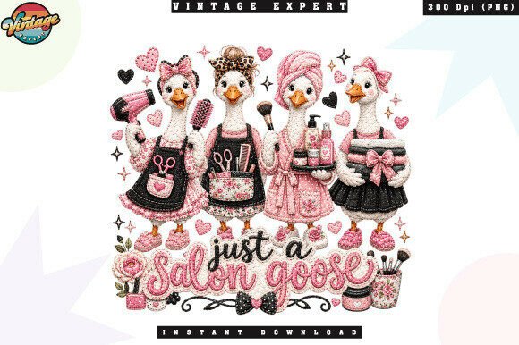 Download Cute Goose Beauty Salon PNG - Salon Collection