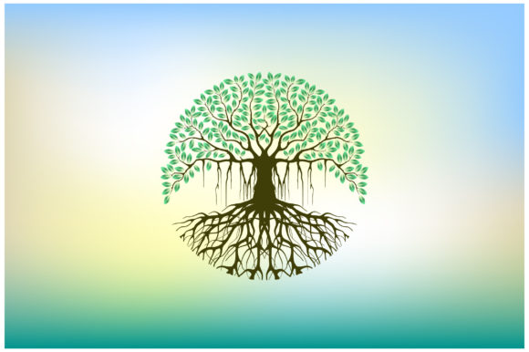Download Abstract Circular Banyan Tree, Myth Logo - Tree Collection