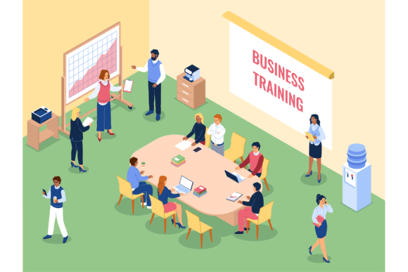 Download Isometric Business Training. Educational - Training Collection